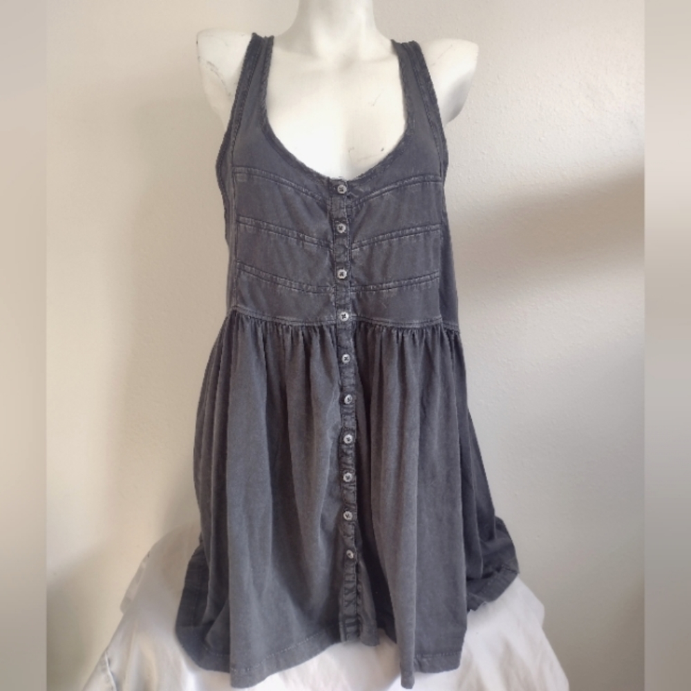 Free People size medium gray shirt dress